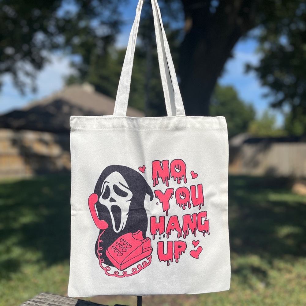 Scream Face No You Hang Up Canvas Tote